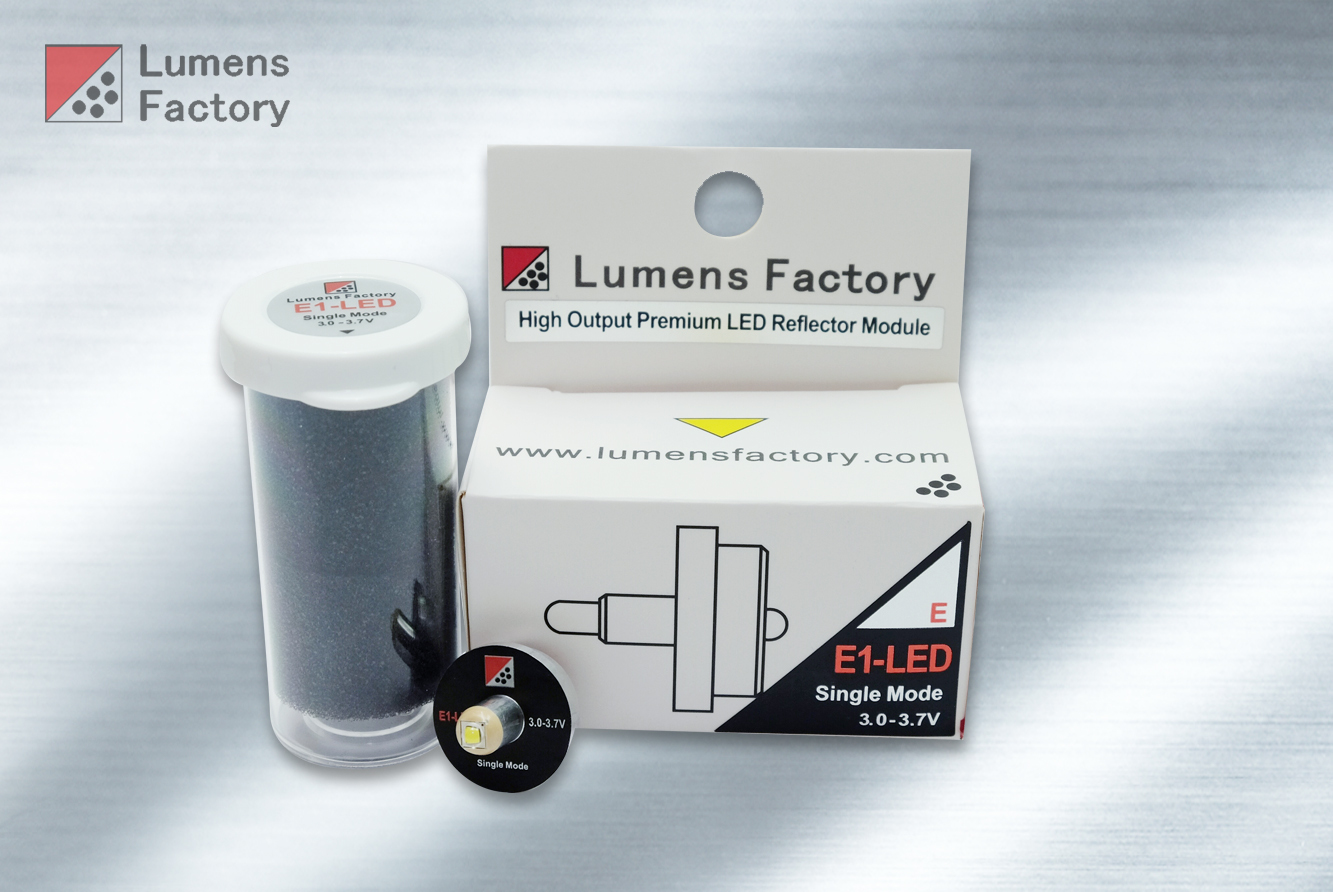 1 Mode LED Assembly for Surefire E1 E1E E2 E2E E2D E2O. 2.7-4.5V, 1 cell setups
