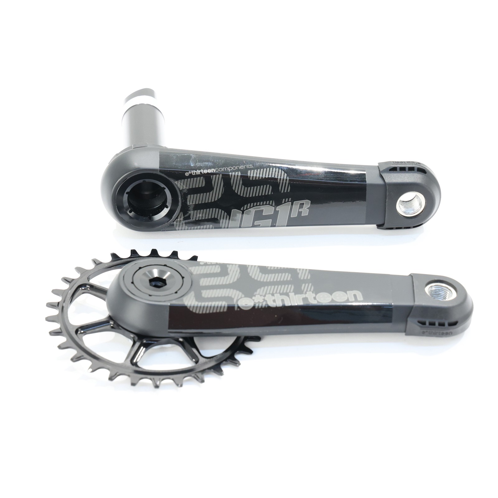 e*thirteen LG1 Race Carbon Crankset, 170mm x 73mm, 30mm Spindle, 30T, 55mm CL