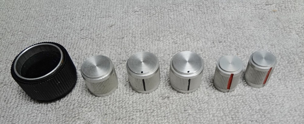 Mostly Original Knobs from a Lafayette HB-222 23-Channel CB Transceiver