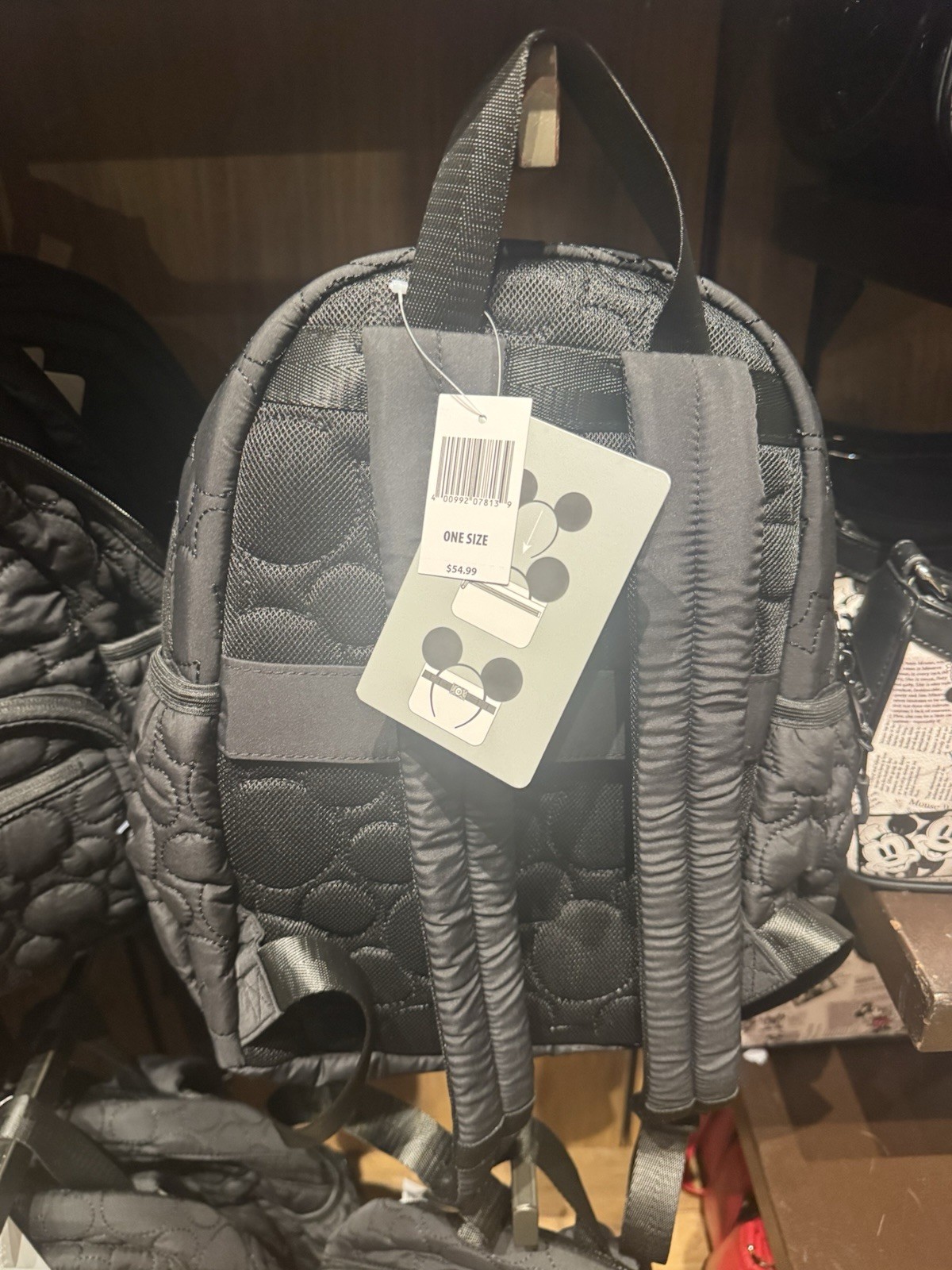 2026 Walt Disney World Black Quilted Minnie Mouse MINI Backpack BNWT