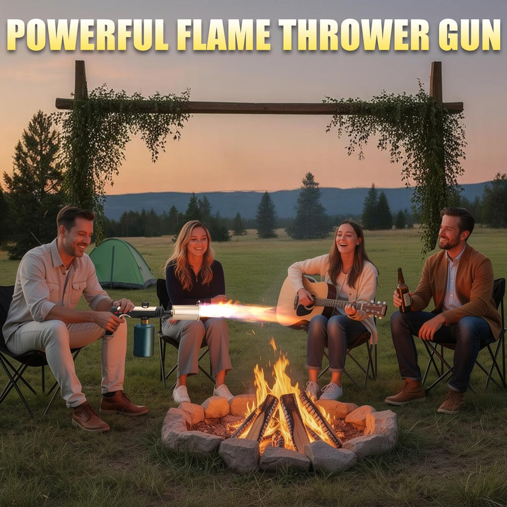 Propane Torch Gun with One-Touch Max Fire, Adjustable Kitchen Torch, Powerful Pr