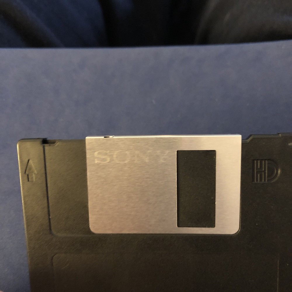 Retro Computing Black Floppy Disk - Sony - 3.5 Inch - No Label - Rare
