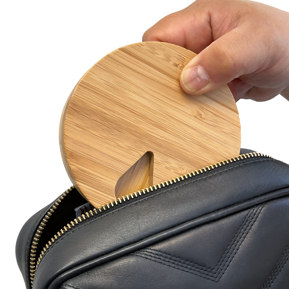 Bamboo Pillbox Organizer for Tablets, Vitamins or Supplements