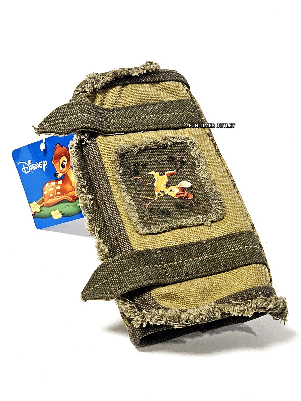 Disney Bambi Lady Distressed Wallet ID Credit Card Check Holder Canvas Coin Bag