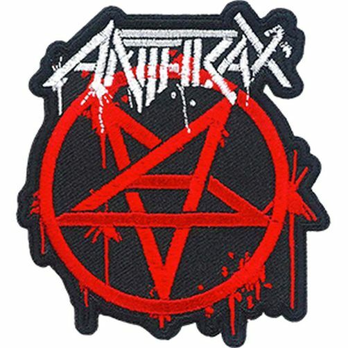 ANTHRAX - PENTAGRAM LOGO - EMBROIDERED PATCH - BRAND NEW - MUSIC 5184