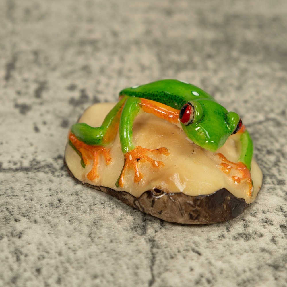 Red-Eye Tree Frog Tagua Carving