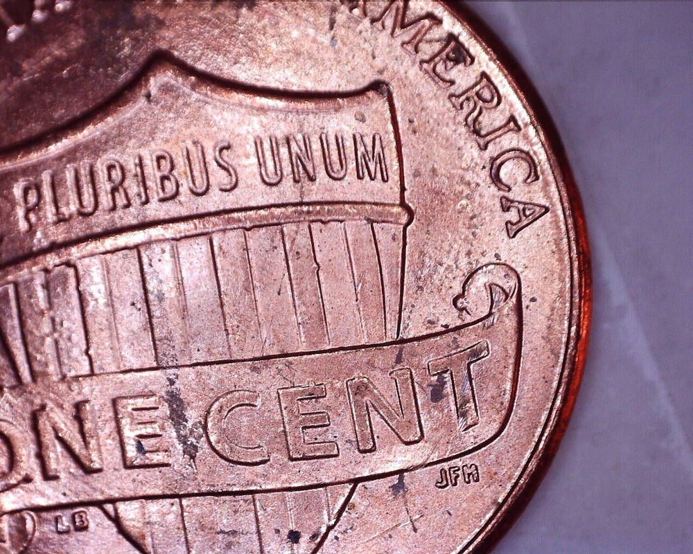 2015 P Lincoln shield cent with GAS BUBBLES on Obverse and Reverse