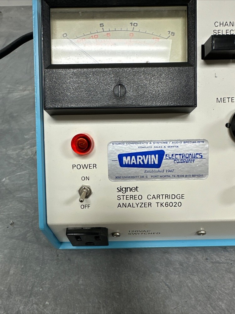 Signet Cartridge Analyzer TK6020 Record Player Audio Test Equipment