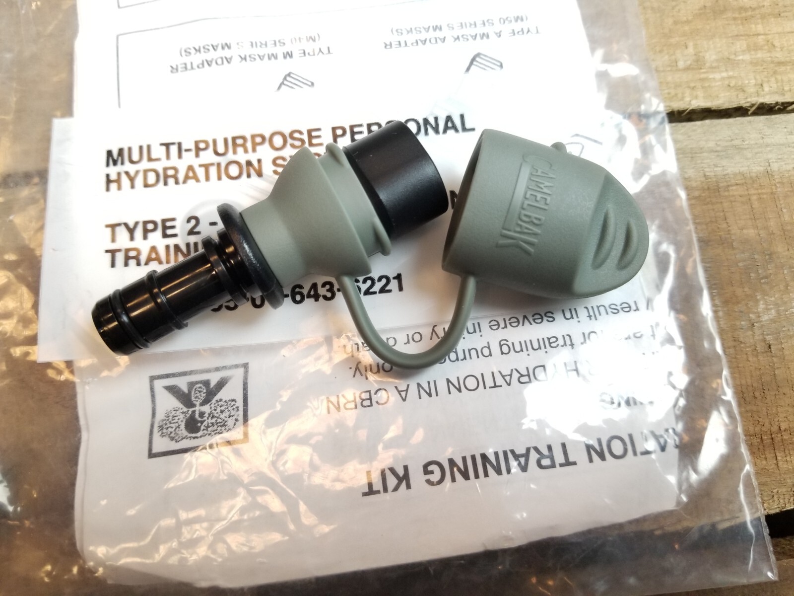 US Military Camelbak Type-2 Hydration System Valve Kit / Cover / Bite Valve NIB