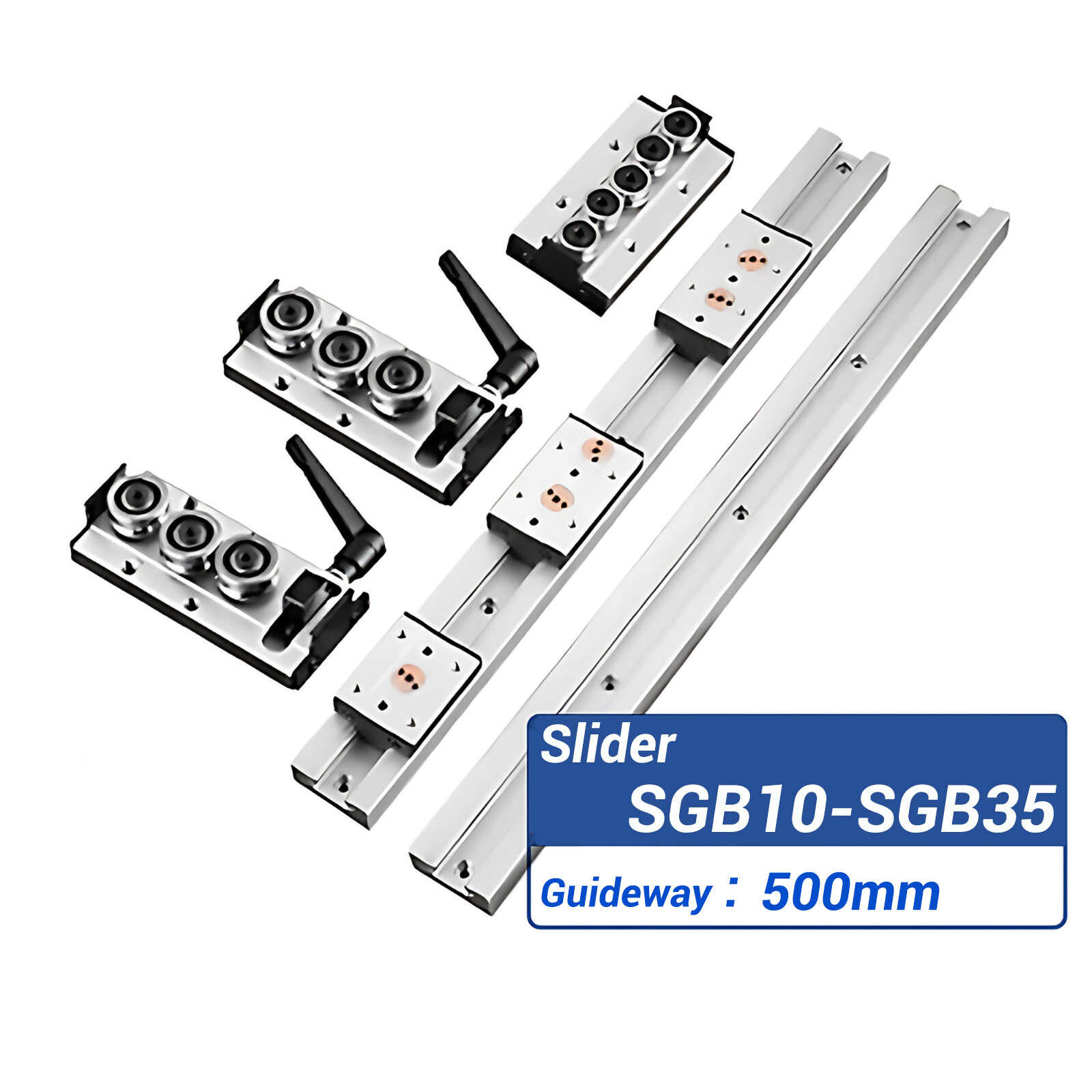 Built-In Dual-Axis Linear Rail Guide and Lock sliders SGB10-SGB35 3/4/5 Wheel