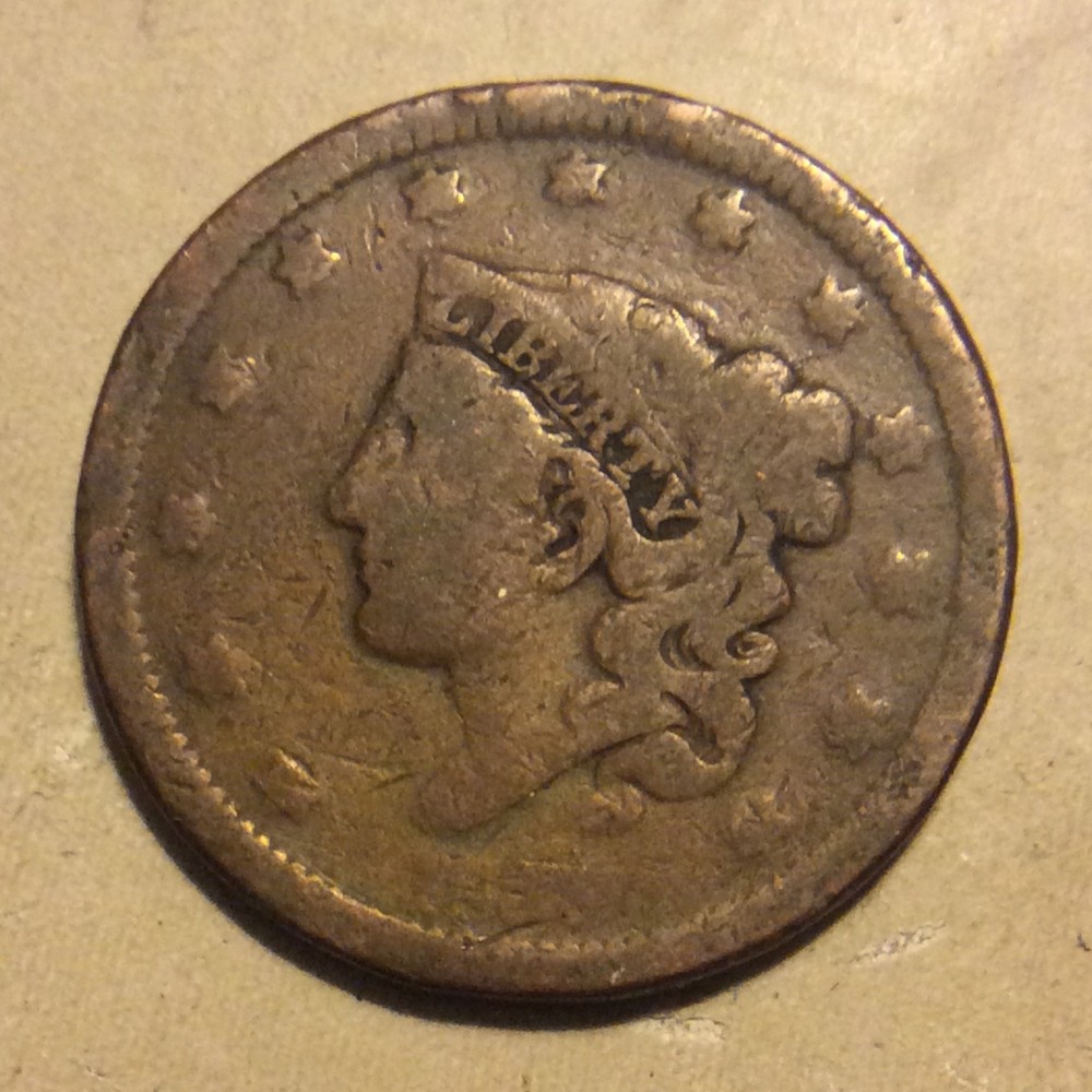 1833? LARGE CENT LOW GRADE A4 FREE SHIPPING
