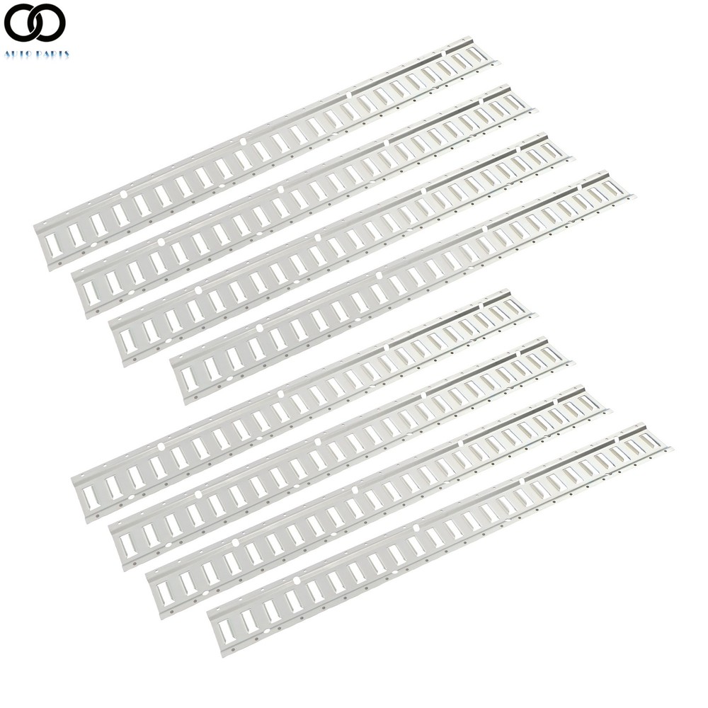 8 Pack 4' E Track Tie Down Rail System Secure Cargo Heavy Loads For Trucks Vans