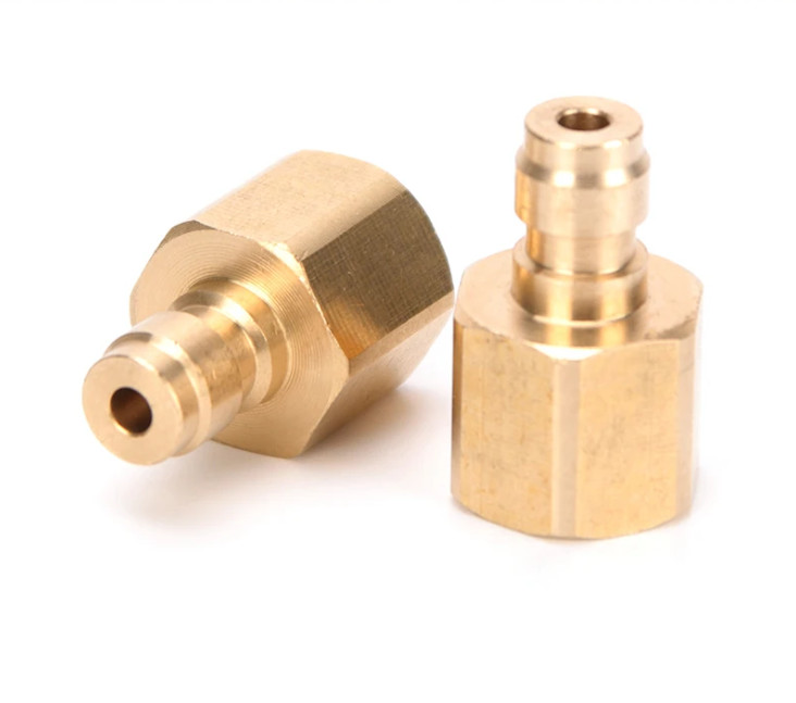 2PCS 1/8BSPP Thread Copper Quick Connector Fitting PCP Air Refilling Adapter 8MM