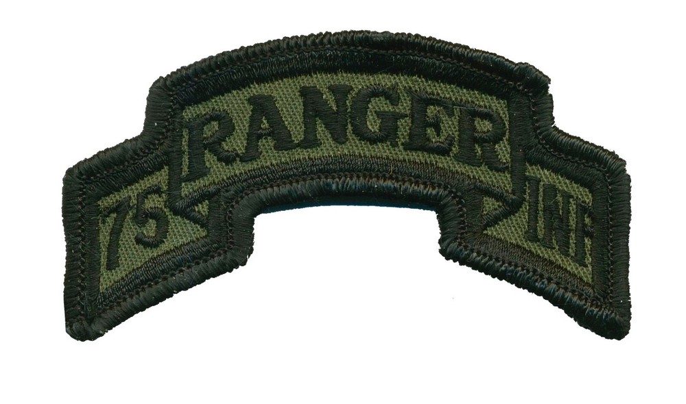 Army Patch: 75th Ranger RGT Subdued Scroll  L005