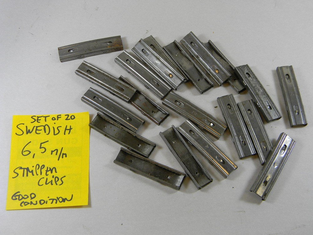 20 SWEDISH MAUSER M96 STRIPPER CLIPS