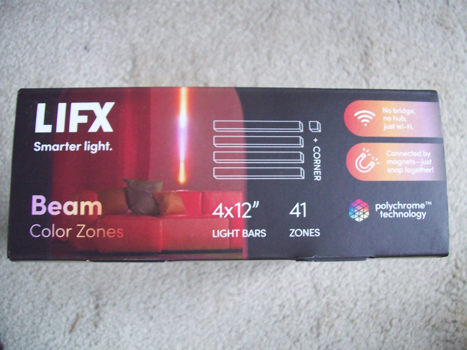 NEW - LIFX Beam Color Zones 4" X 12" Light Bars 41-Zones LFX/BEAMKIT