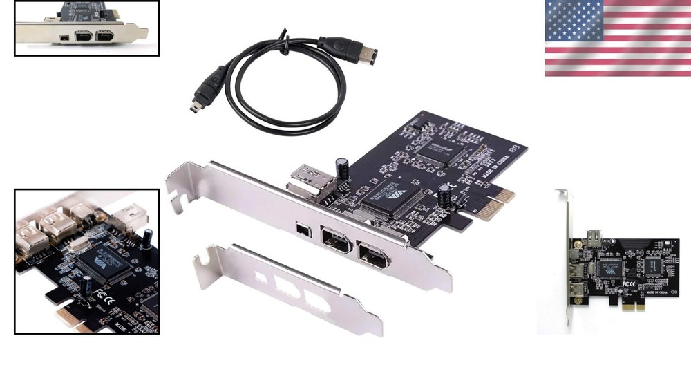 Robust PCIe Firewire 400 Card - Multi-Device Compatibility with Windows & Mac OS