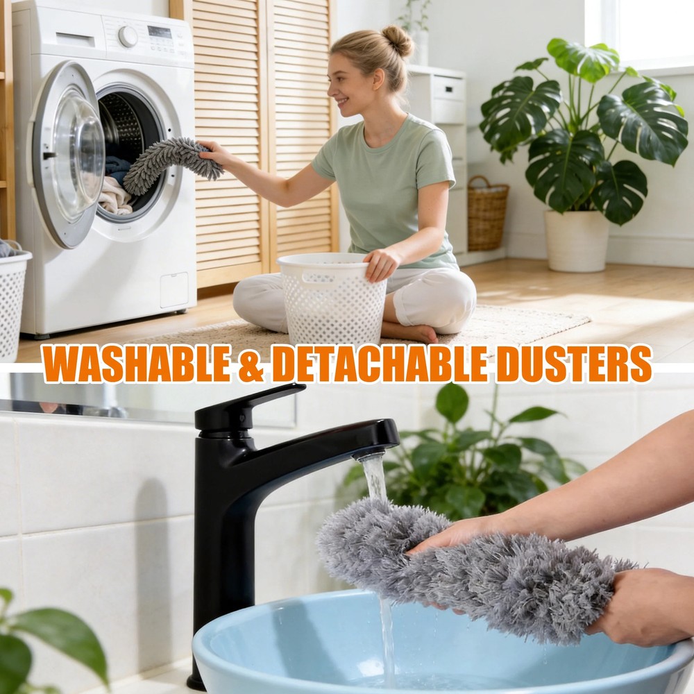 GARITIN Dusters for Cleaning with 84" Extension Pole
