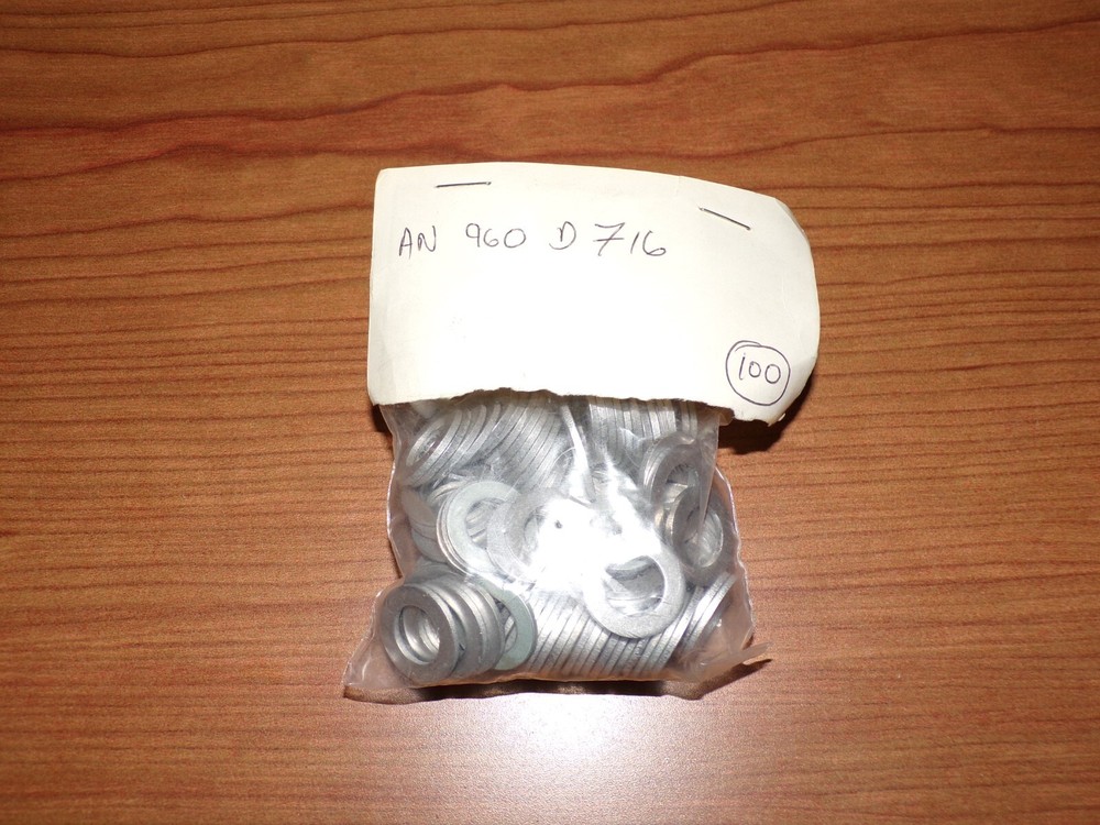 100 Flat 7/18 Washers AN960D716