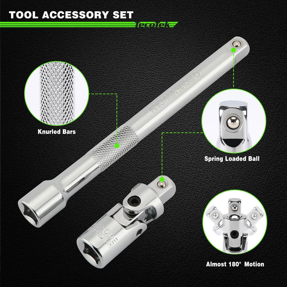11-Piece Spark Plug Socket Set with Ratchet, Gap Tool, Extensions & Sockets