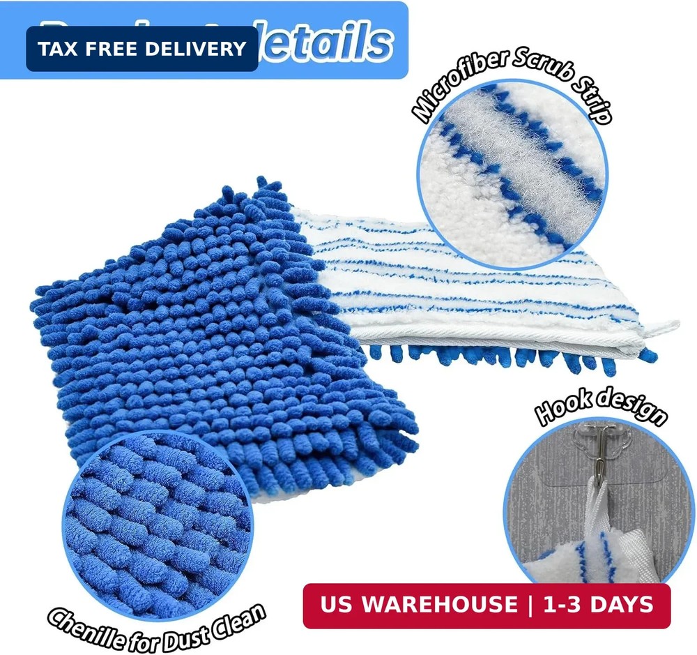 4 Pack Mop Heads Replacements Compatible with O-cedar Dual-Action Flip Mop,Micro