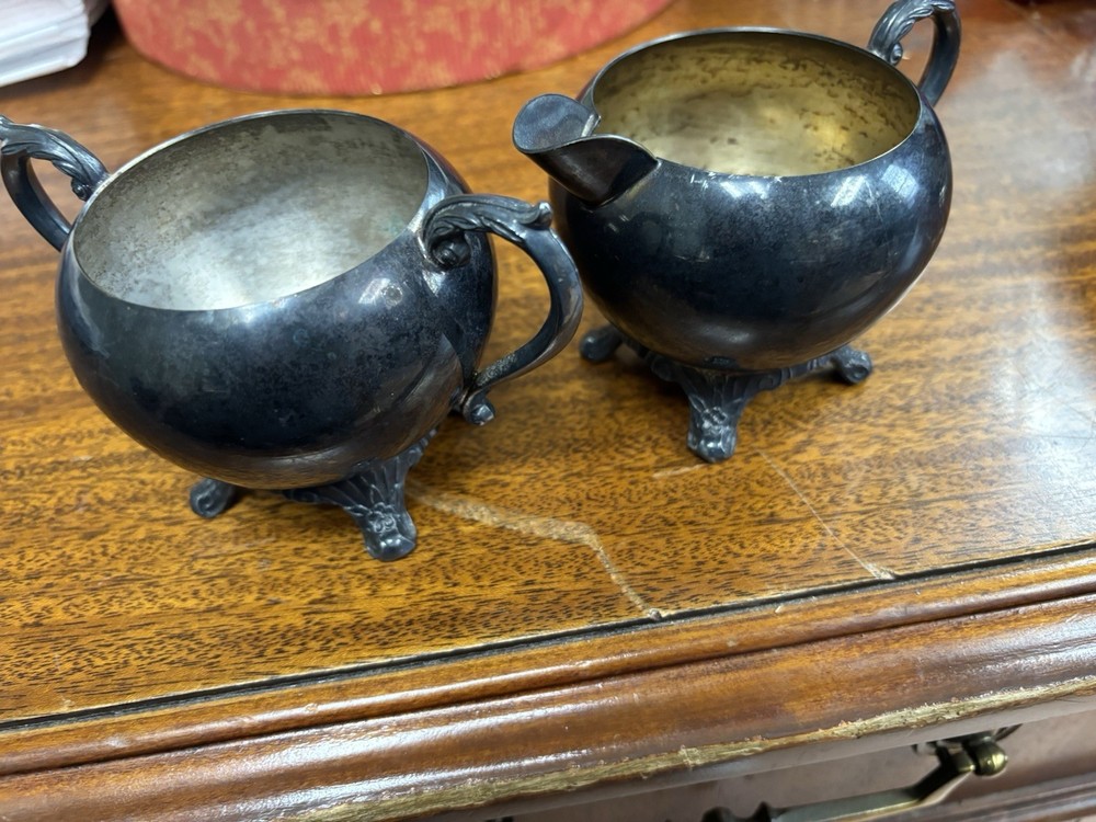 E.B.Rogers Silver Co. Creamer And Sugar No Lid