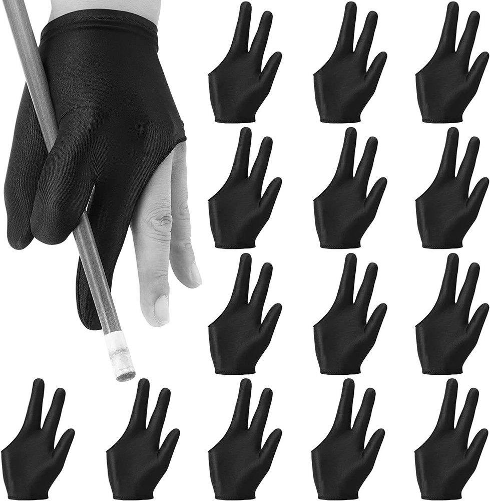 Breathable Billiards Pool 3 Fingers Cue Gloves Nylon Table Pool Left Right Hand