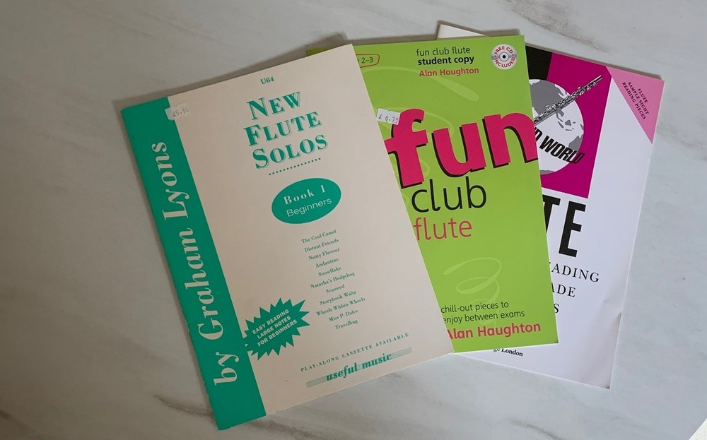 Flute Sight Reading & Solos ~ Sheet Musix Book Trio Bundle