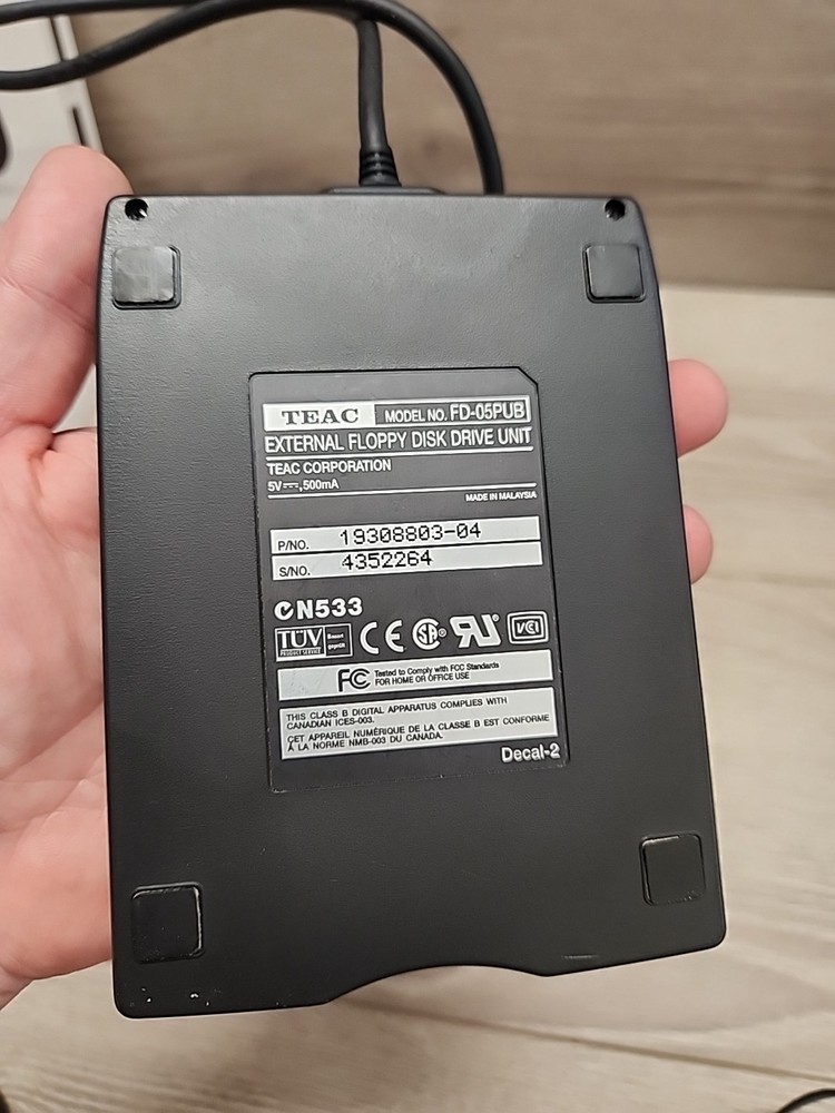 TEAC FD-05PUB External Floppy Disk Drive Unit ~ FREE SHIPPING