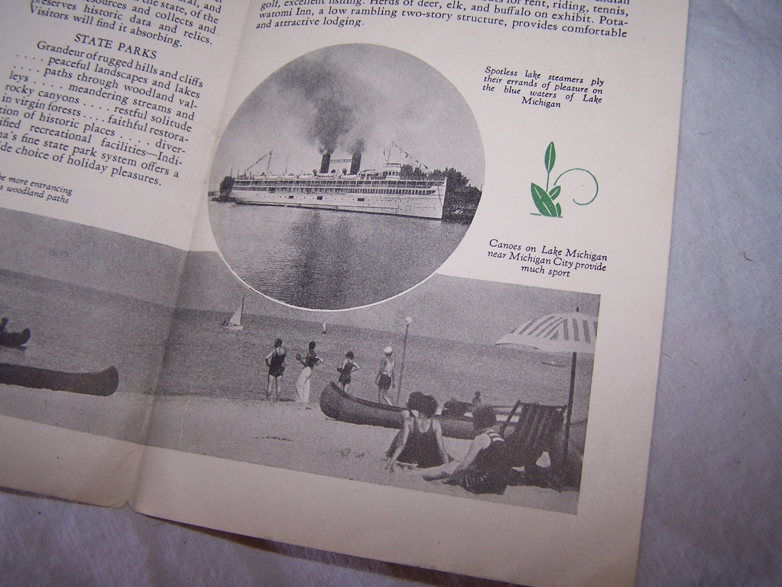 Vintage INDIANA The Hoosier State Travel Brochure CONOCO Gas & Oil