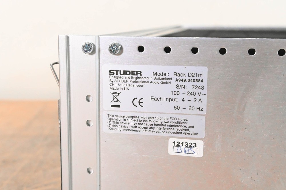 Studer D21m Modular I/O System with Madi HD Link Card CG01B09