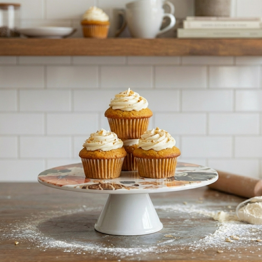 Threshold -12" Fall Stoneware Pumpkin Cake Stand White