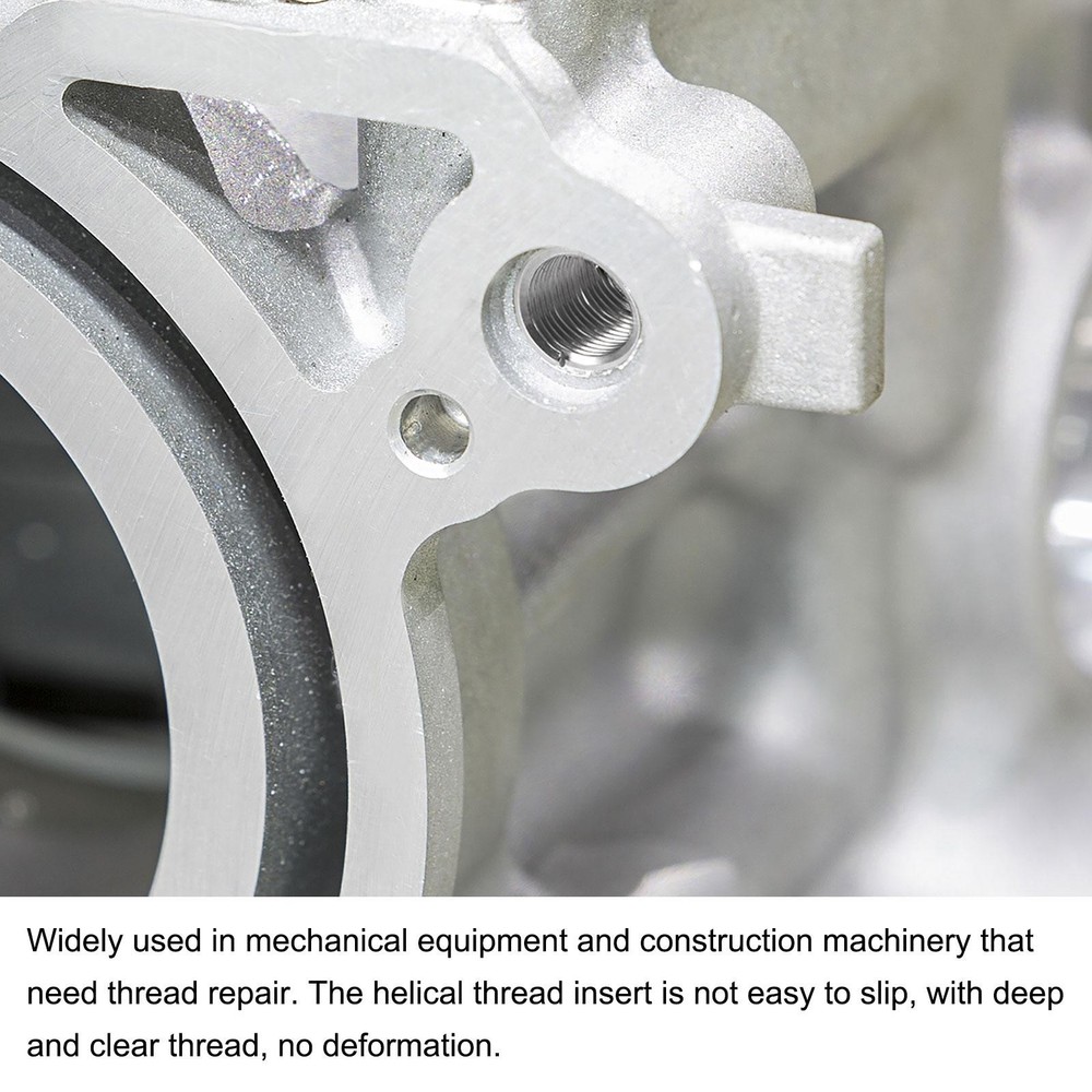 1/2-13 UNC 2.0D 304 Stainless Steel Wire Thread Insert Threaded Sleeve 5pcs