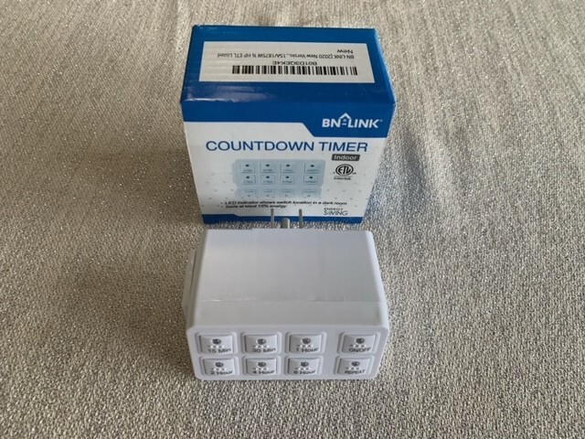 BN LINK SMART COUNT DOWN TIMER 120 VOLT 15 AMP INDOOR WALL TIMER