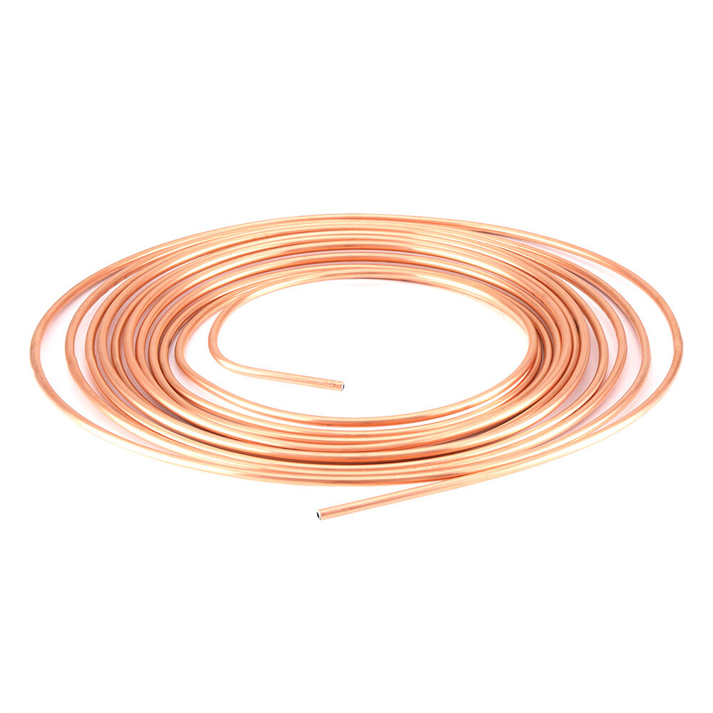 2x Copper Nickel Brake Line Tubing Kit 3/16 OD 25 FT Coil Roll All Size Fitting