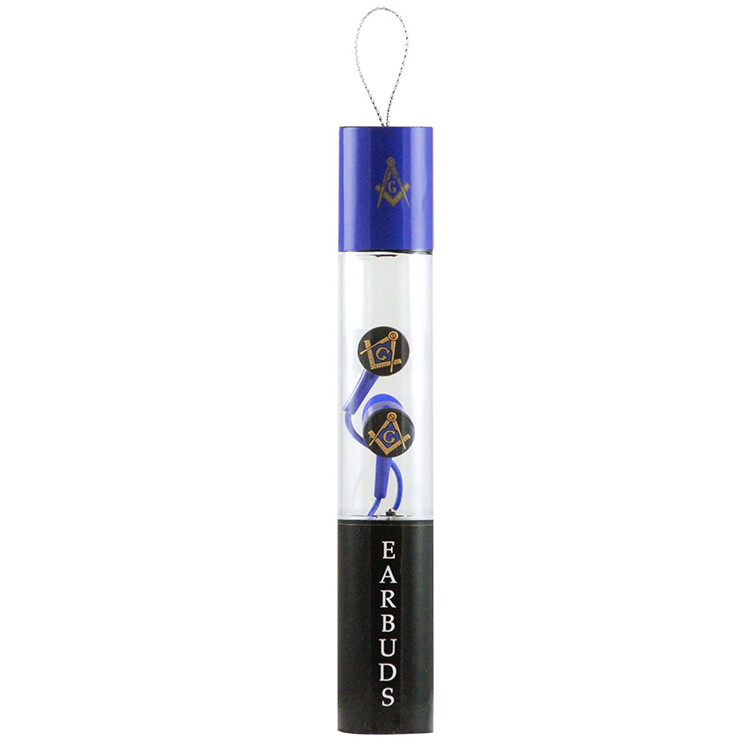 Masonic Performance Ear Buds With Microphone - Blue and New in Package
