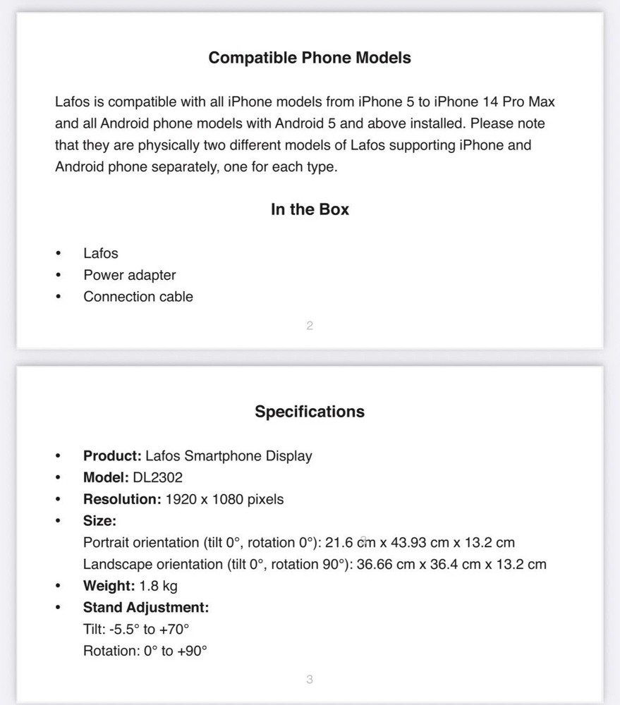 NEW - Lafos Pro Smartphone Screen Display