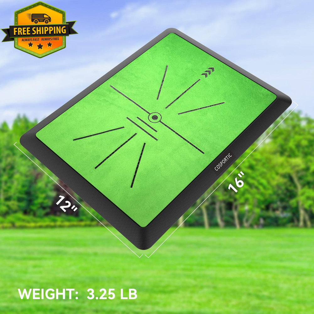 Golf Hitting Mat Swing Path Feedback Training Practice Indoor Outdoor