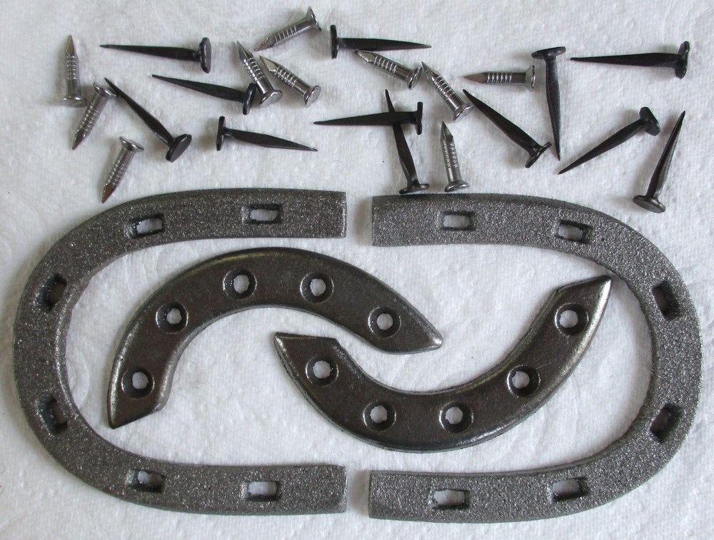 British Army:"AMMO BOOT HEEL & TOE PLATES"(With Fixing Nails/Screws, Sizes 9-10)