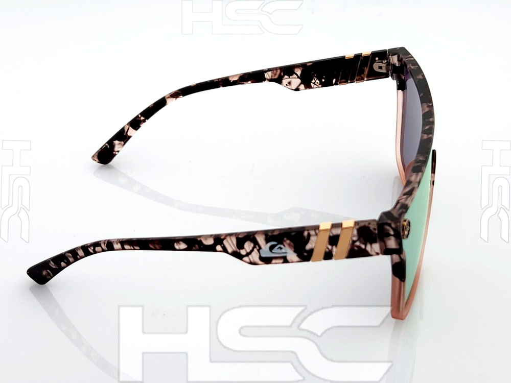 Quicksilver SciFi Shield Sunglasses Tortoise Shell Frame Flash Pink Mirror Lens