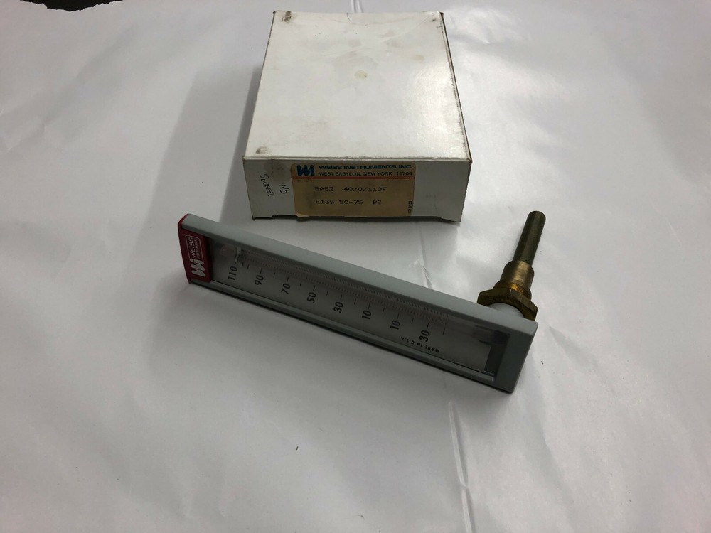 NEW Weiss Instruments 5AS2 Thermometer 40/0/110F Brass