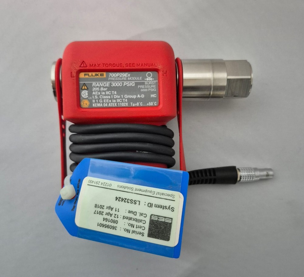 Fluke 700P29Ex Pressure Module 0–3000 PSI (200 Bar)