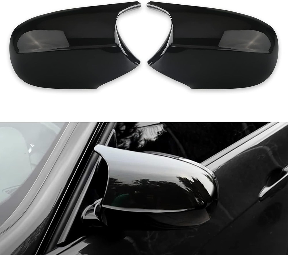 Gloss Black M3 Style Wing Mirror Cover Cap for BMW E90 E91 E92 E93 E87 E81 2PCS