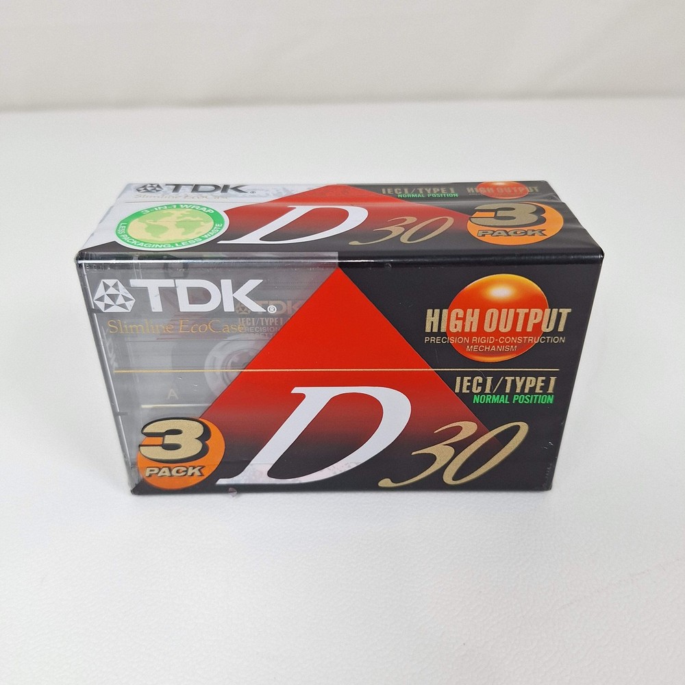TDK D30 High Output Normal Position Tapes - 3 Pack