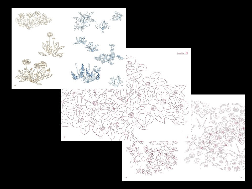 Traditional Japanese Patterns: Hand Embroidery Patterns １＆２
