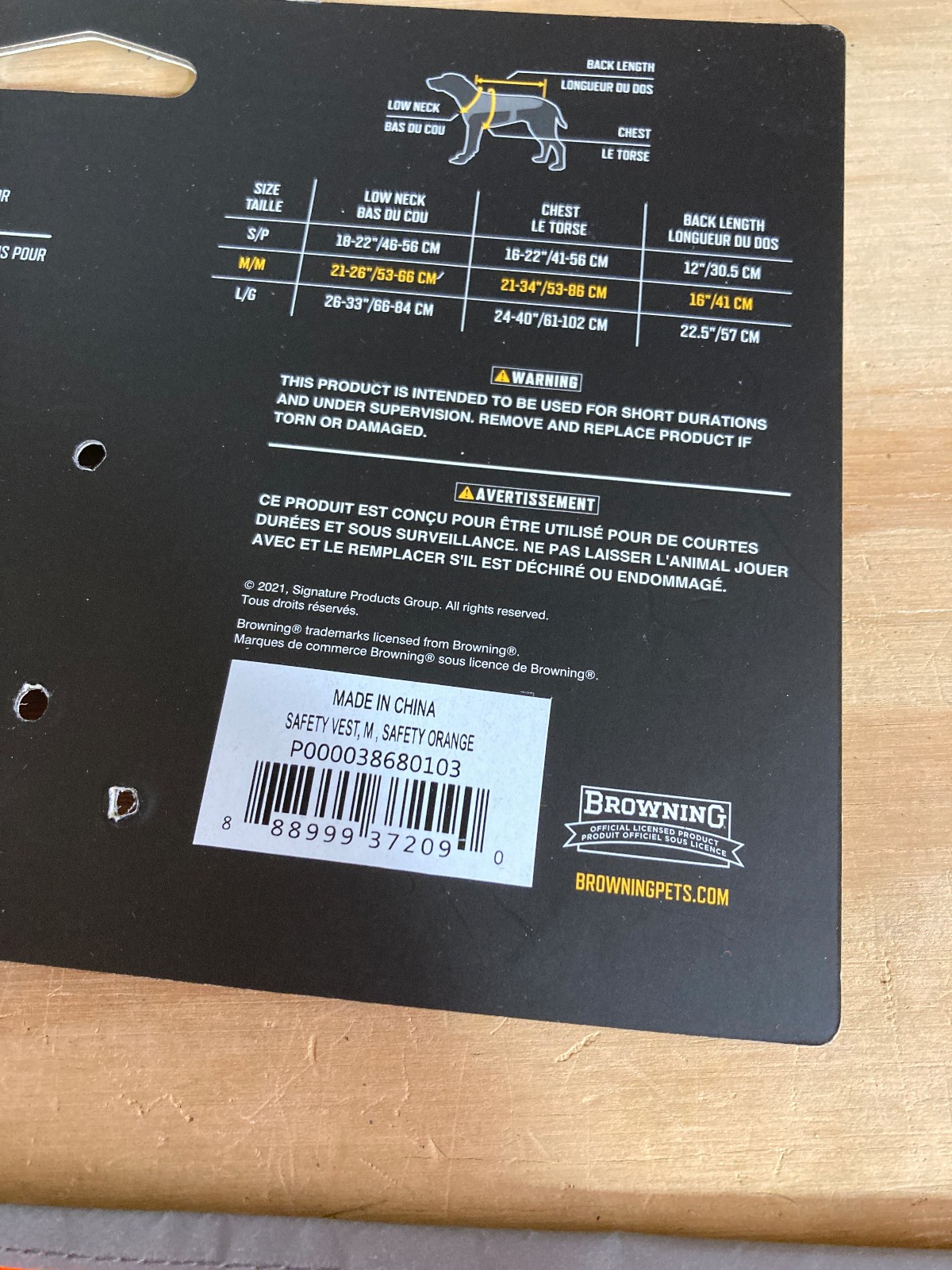 Browning Hunting Dog Vest - Saftey Orange - Dog Chest Size Medium - Pet Harness