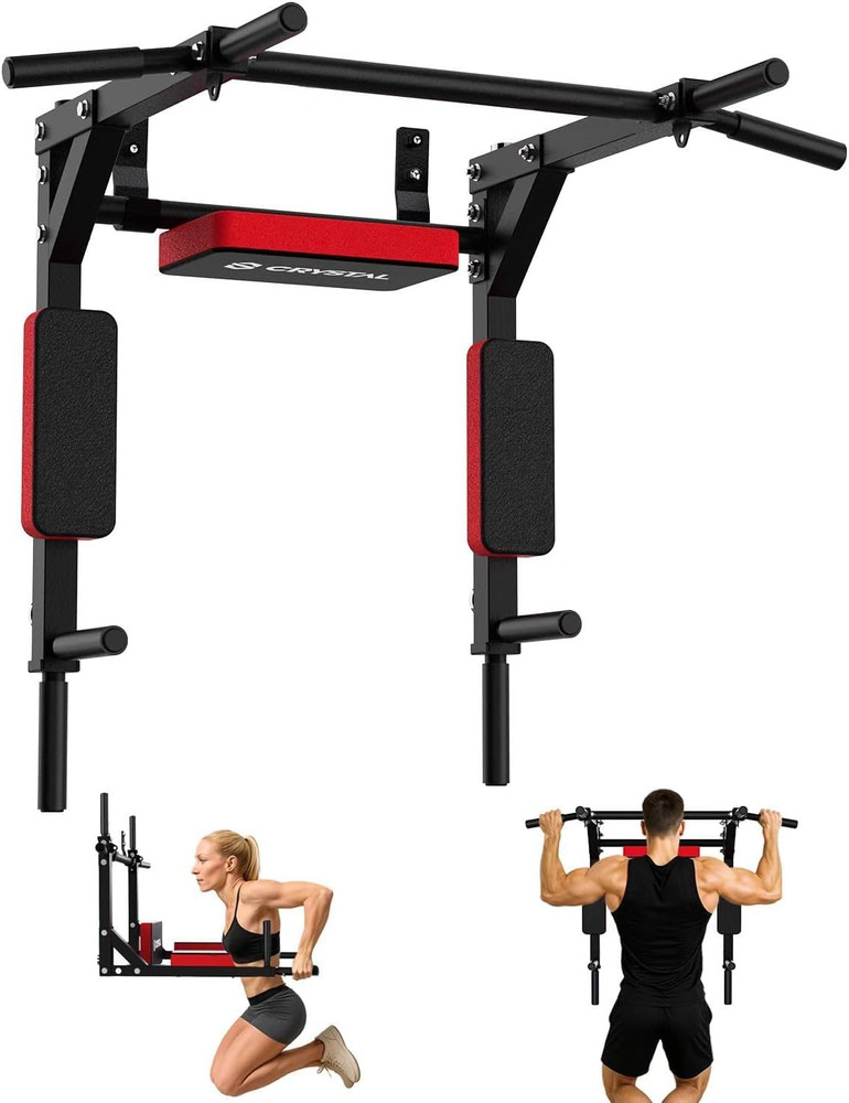 Multifunctional Wall Mounted Pull up Bar, Chin up Bar and Dip Station, Heavy Dut