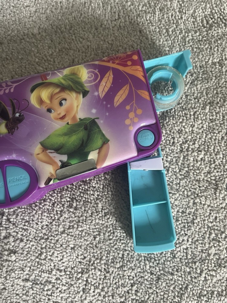 Disney Pixie Hollow Tinkerbell pencil case with buttons Moonstone Magic fairies