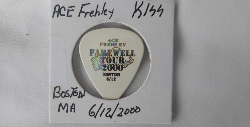 Kiss Ace Frehley Guitar Pick Farewell Tour Boston Massachusetts June 12,2000