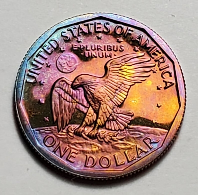 TONED 1981 S SUSAN B ANTHONY SBA DOLLAR PROOF UNC #C2565